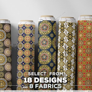 Golden Rings 3meters Apparel Fabrics | 8 Fabric Options| 18 Designs. Baroque Fabric by the Yard | 033