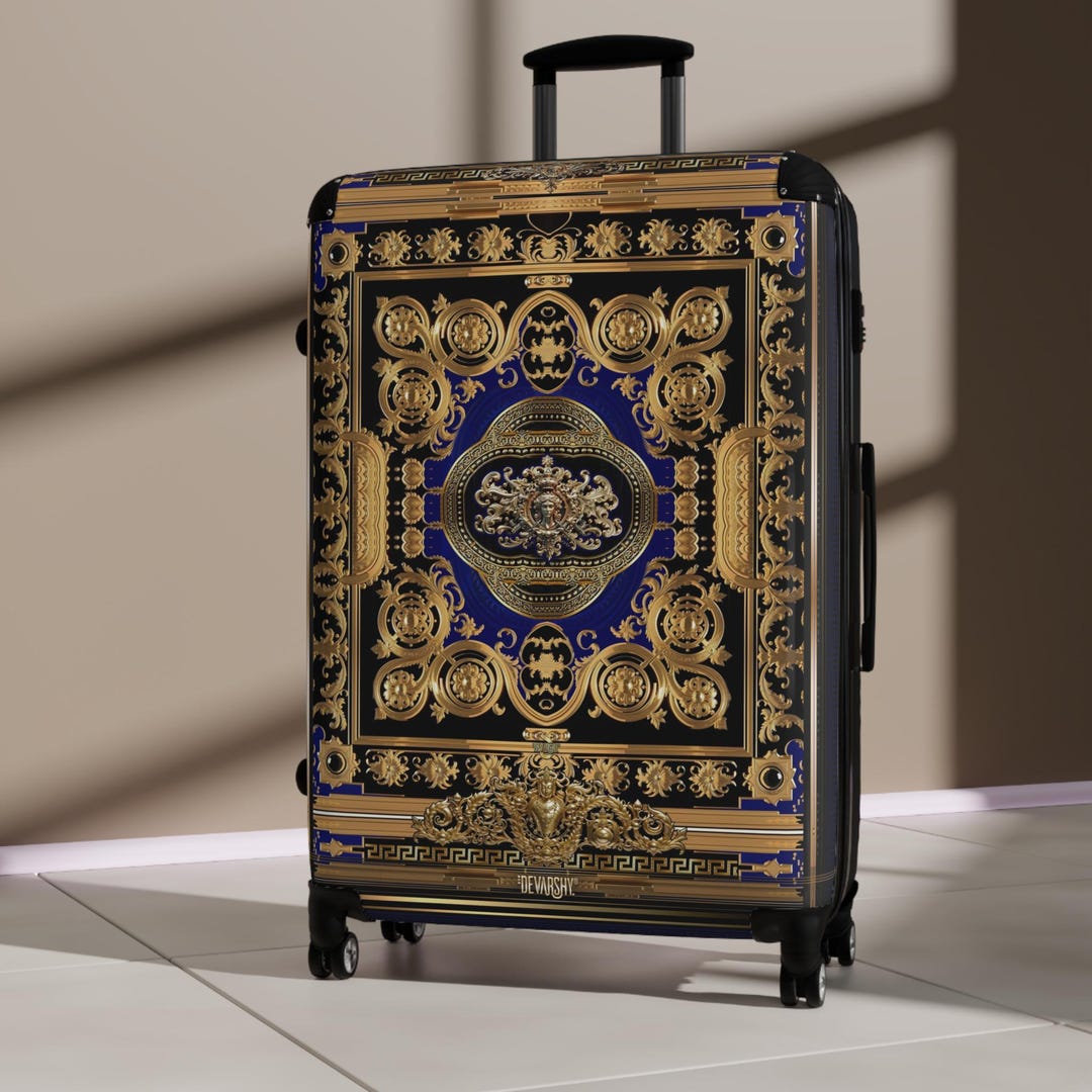 Travel Trunk Rococo Rococo Blue Suitcase, Travel Luggage, Hard Shell Carry-on, Jetsetters ...