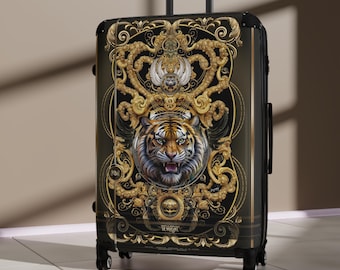 Maleta Baroque Tiger, equipaje de viaje, maleta de cabina rígida, maleta para vacaciones en resort, bolsa de viaje para viajeros, accesorio de viaje marrón / D20122
