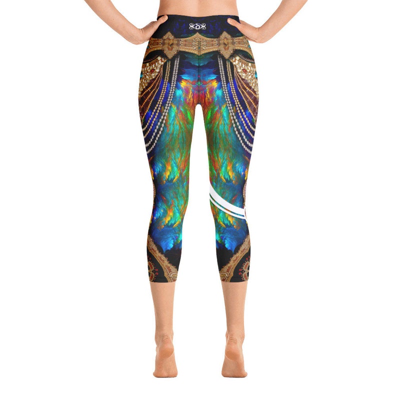 printed yoga capris