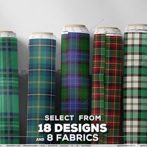 Scottish Checks Apparel Fabric 3m+ | 8 Fabric Options | 18 Designs. Plaid Fabric by the yard | 079