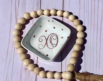 Jewelry Dish for Rings and Things with Hugs and Kisses