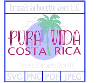 Costa Rica Palm Tree SVG|PNG|PDF Cut File for Vinyl Cutting Machine