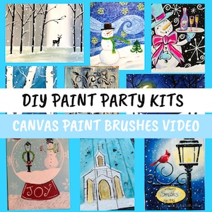 Paint Party Kits! DIY paint party at Home! Sip & paint! Virtual at home Paint Party