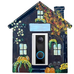 Fall Decor Cover for Ring Video Doorbell, Ring Doorbell Cover Hand Painted Ring Video Cover Fall themed Ring Video Door Bell Face Cover