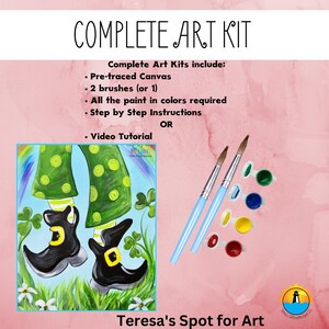 St. Patrick&#39;s Day Gnome Acrylic Painting Kit: DIY Art for Beginners