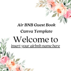 AirBnB Guide Book| Airbnb Guest Book Template| Host Guestbook Template |Custom Guest Book Canva Template |VRBO Guest Book |AirBNB Guest Book