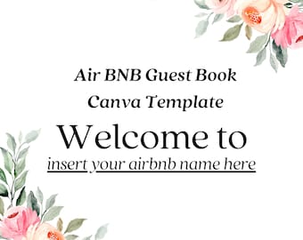 Airbnb Guest Book Canva Template | Lake House Welcome Book, Editable Canva (Digital Download)