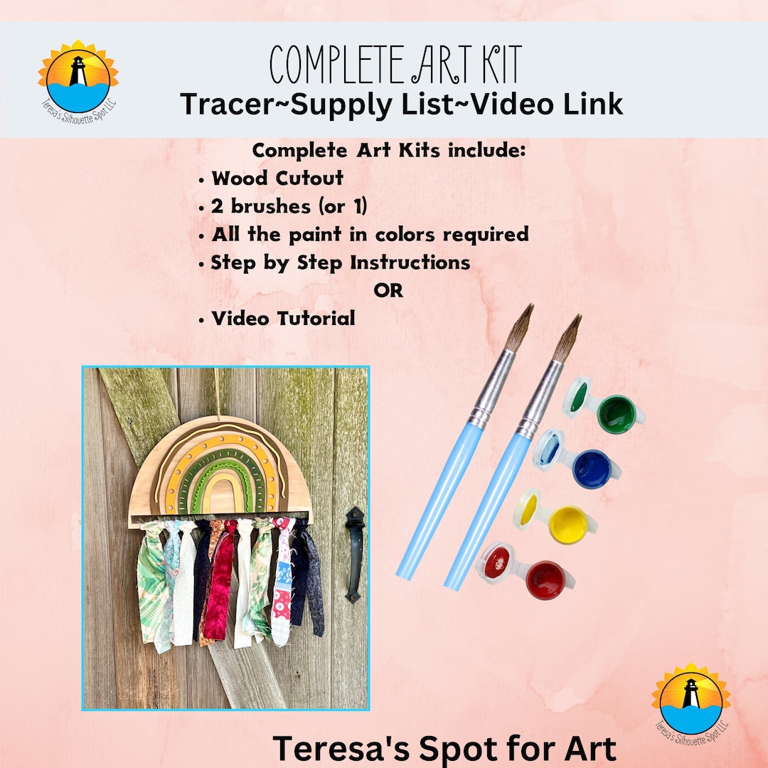 Wood Art Kit Host a DIY at Home Paint Party Sip & Paint Includes