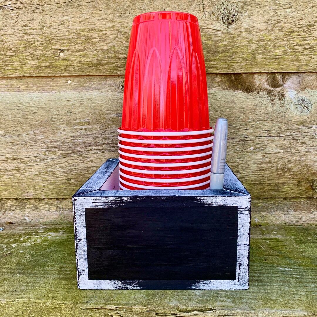 Cup Holder With Marker Holder, Personalize Your Cup Caddy, Mark Your ...