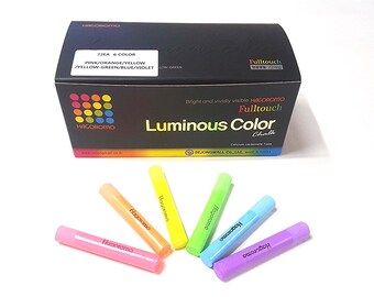 hagoromo) hagoromo full touch fluorescent choke 6 color set (pink, yellow, blue, yellow green, orange, purple) 72