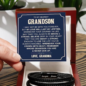 Personalized To My Grandson Gift, Grandson Bracelet, Gift For Grandson, Bracelet for Grandson, Graduation Gift for Grandson