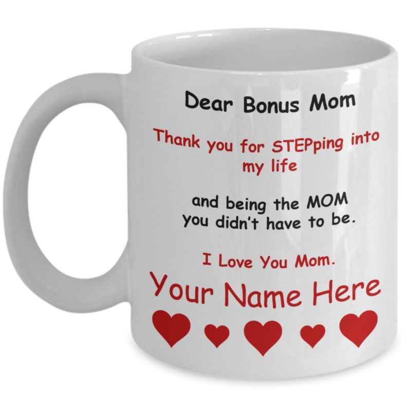 Stepmom Mug Personalized Stepmother Gift Custom Stepmom Etsy
