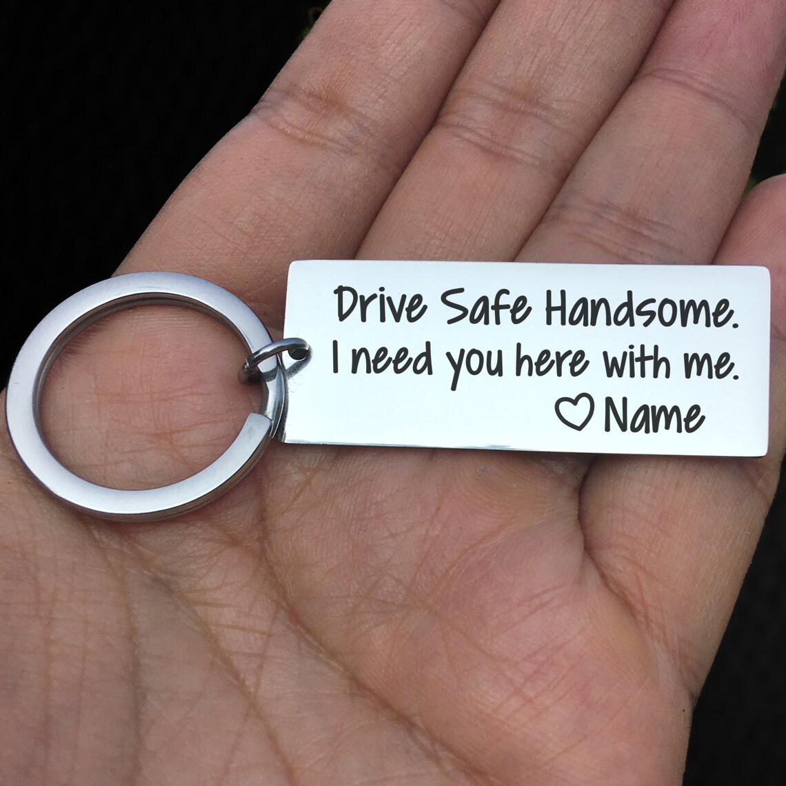 Personalized Keychain Drive Safe Handsome Keyring I need Etsy