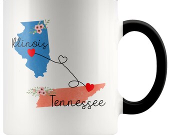 Illinois Tennessee  Mug - Tennessee Illinois Mug - Away From Home Family-long distance gift,