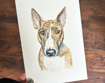 Aangepaste aquarel huisdier portret | Handgeschilderde honden- en kattenherdenkingskunst