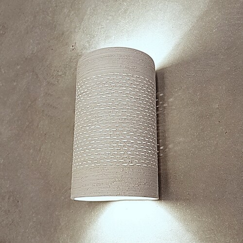 Modern Handmade Ceramic LED Wall Light up Down Cube Indoor - Etsy
