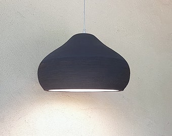 Pendant Light, black large ceramic lamp shade , kitchen lighting ,Dining room lighting ,  beach house lighting fixtures