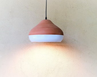 Terra Cotta pendant light , kitchen lighting ,Dining room lighting , kitchen Island  light , Unique Lighting ,Hanging Pendant Lamp