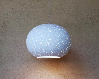 Perforated hanging ceramic lampshade ball Pendant light Hanging light Ceramic lamp shade  kitchen lighting Ceiling Light Dining room light