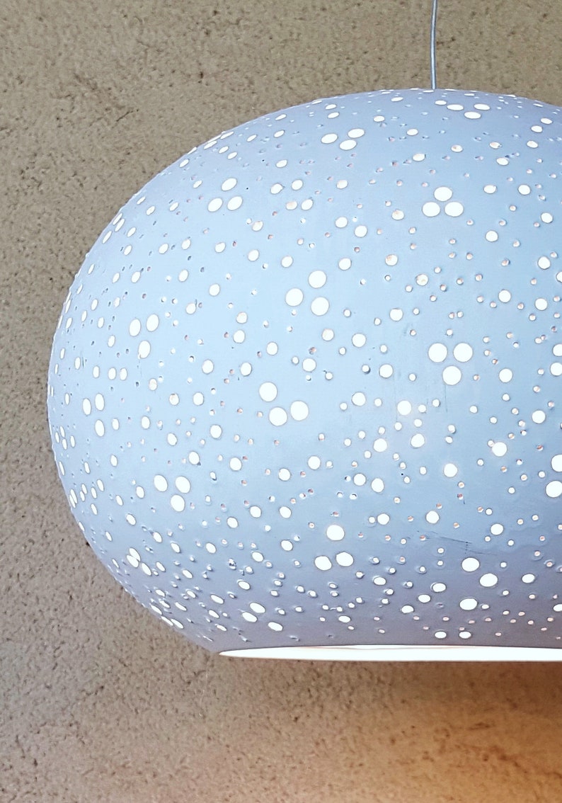 Perforated hanging ceramic lampshade ball Pendant light Hanging light Ceramic lamp shade kitchen lighting Ceiling Light Dining room light image 6