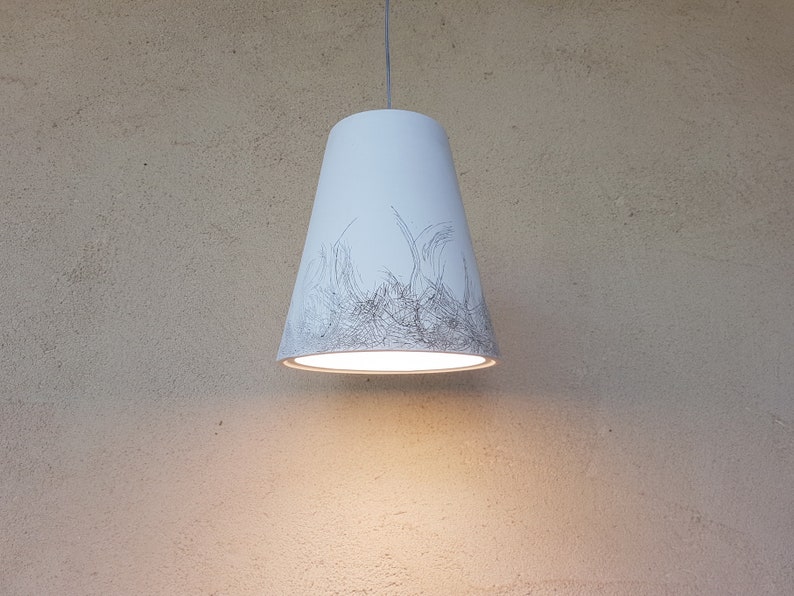 Ceiling Light Pendant Lamp Kitchen Island Lighting Off White Cone Shape Clay Shade Beach House Fixtures