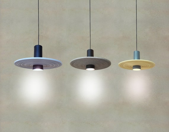 Luz de techo de cerámica gris entrega Colgante Cocina Isla montaje mesa