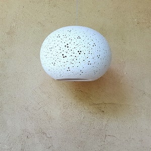 Perforated hanging ceramic lampshade ball Pendant light Hanging light Ceramic lamp shade kitchen lighting Ceiling Light Dining room light image 4