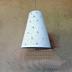 3 Pendant lights perforated ceramic , Kitchen lighting, Hanging lights, ceramic pendant light, Ceiling lights image 3