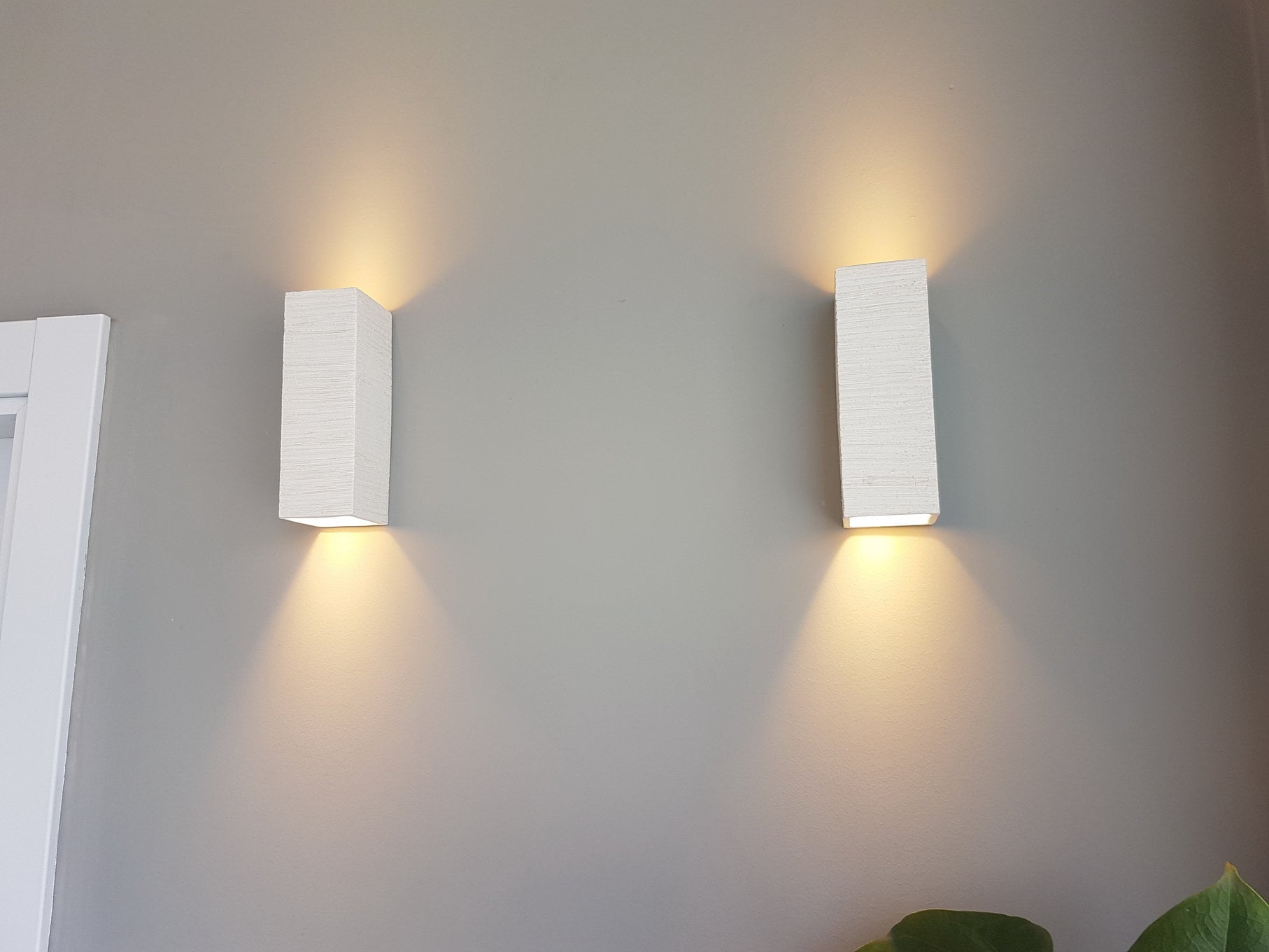 Modern Handmade Ceramic LED Wall Light up Down Cube Indoor | Etsy