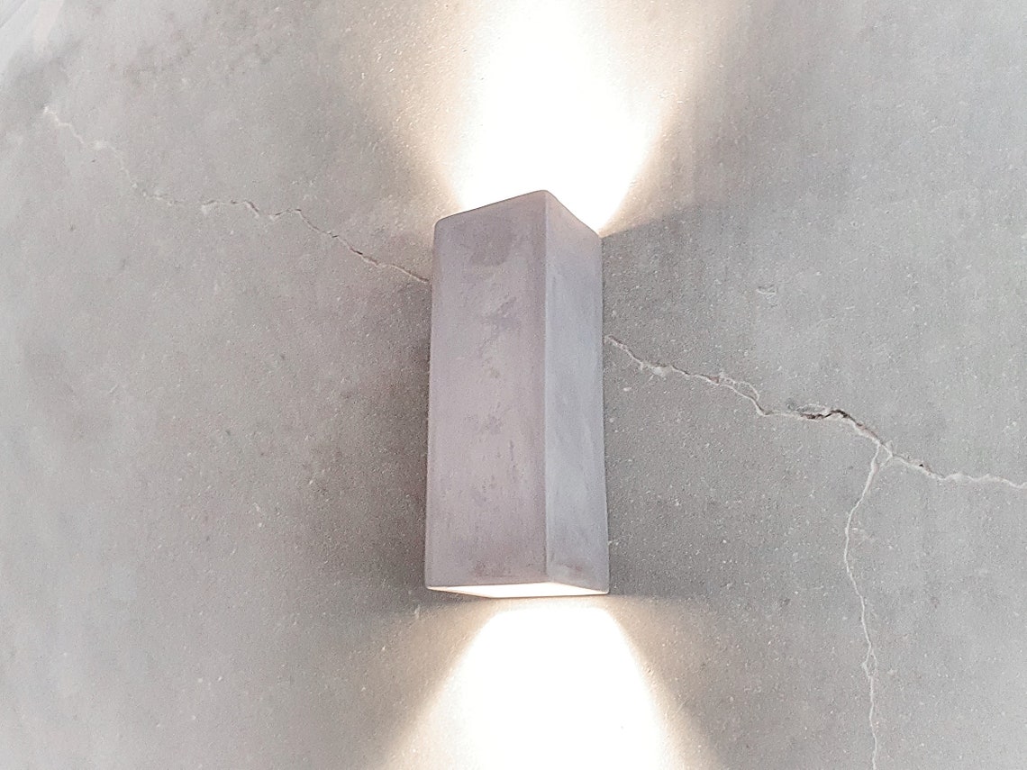 Modern Handmade Ceramic LED Wall Light up Down Cube Indoor - Etsy