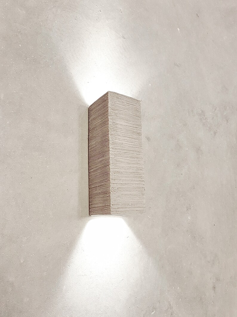 Modern Handmade Ceramic LED Wall Light up Down Cube Indoor - Etsy