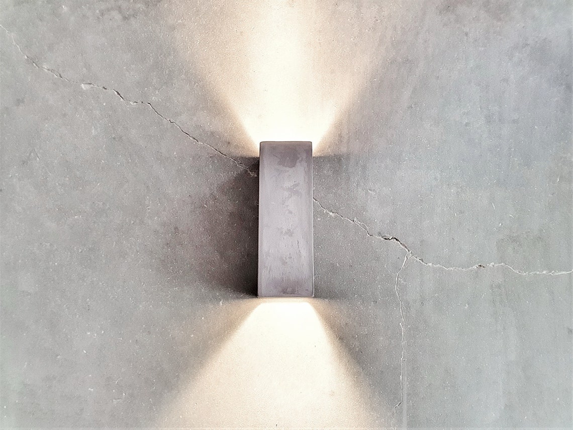 Modern Handmade Ceramic LED Wall Light up Down Cube Indoor - Etsy