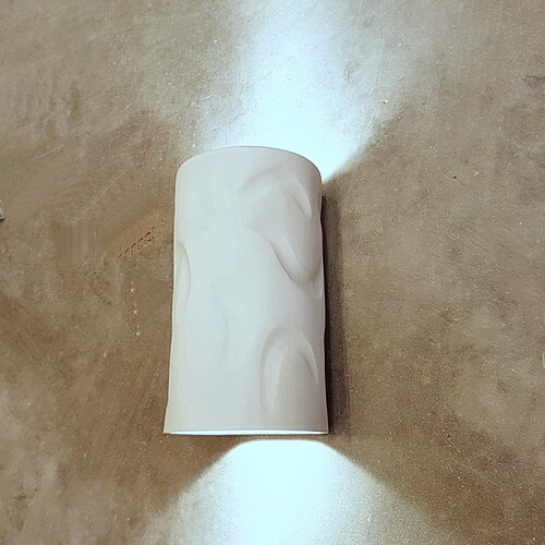 Modern Handmade Ceramic LED Wall Light up Down Cube Indoor - Etsy