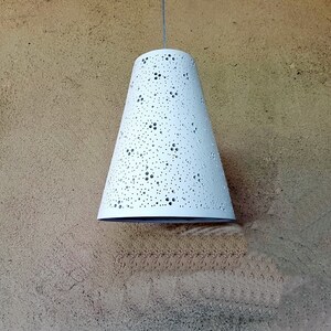Perforated hanging ceramic lampshade Pendant light Hanging light Ceramic lamp shade kitchen lighting Ceiling Light Dining room light image 2