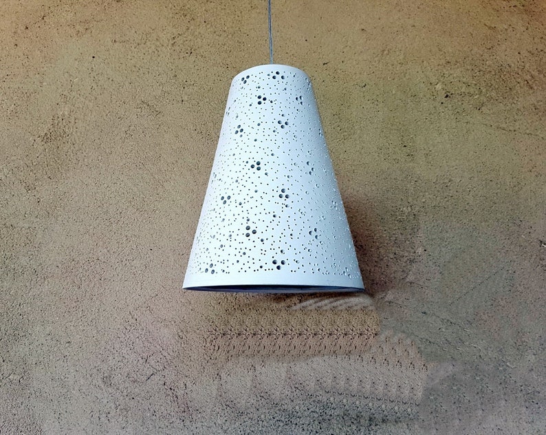 Perforated hanging ceramic lampshade Pendant light Hanging light Ceramic lamp shade kitchen lighting Ceiling Light Dining room light image 2
