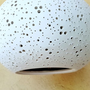 Perforated hanging ceramic lampshade ball Pendant light Hanging light Ceramic lamp shade kitchen lighting Ceiling Light Dining room light image 5