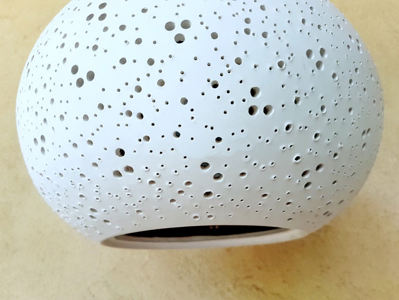 Perforated hanging ceramic lampshade ball Pendant light Hanging light Ceramic lamp shade kitchen lighting Ceiling Light Dining room light image 5