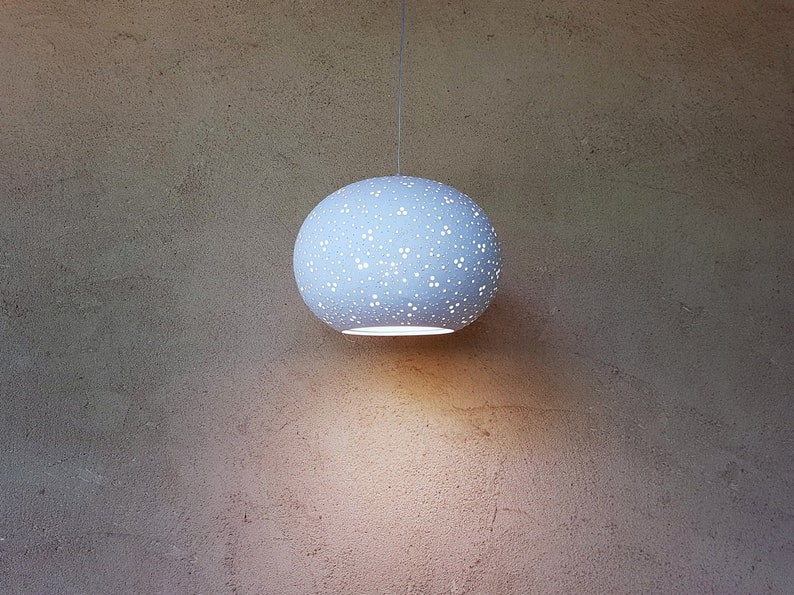 Perforated hanging ceramic lampshade ball Pendant light Hanging light Ceramic lamp shade kitchen lighting Ceiling Light Dining room light image 3