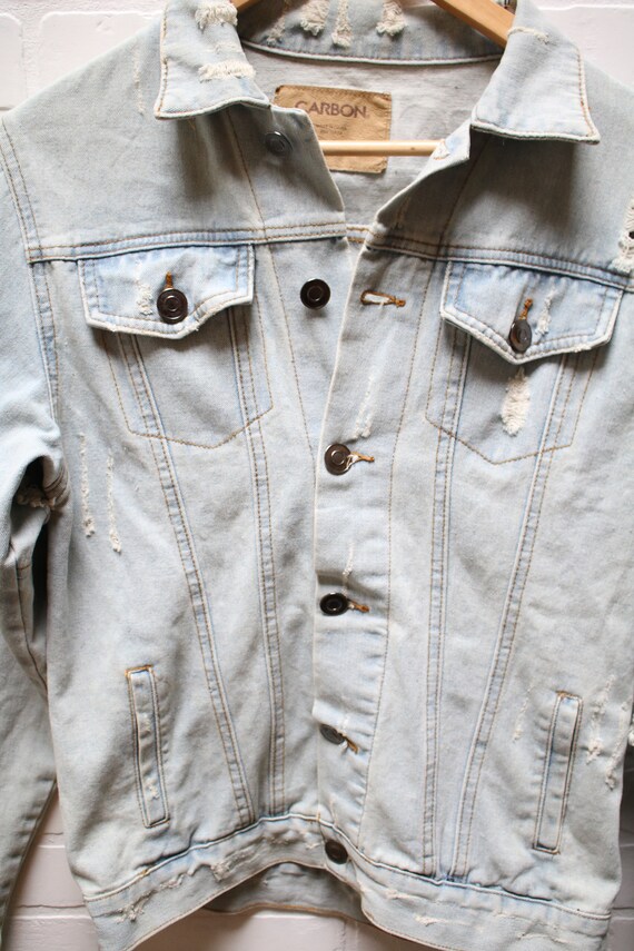 Vintage Button Down Denim Jacket, Size Women's La… - image 4