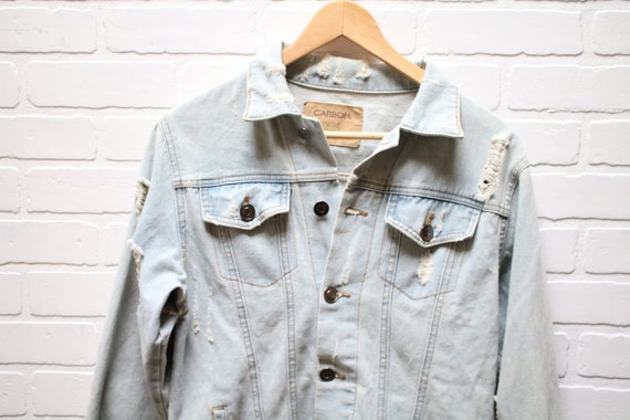 Vintage Button Down Denim Jacket, Size Women's La… - image 3