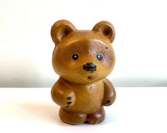 Russian Winnie The Pooh Inspired Toy Ready made 15 cm Knitted Bear Toy