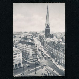 Hamburg Mönckebergstraße 1955 Historische Postkarte Ungelaufen Vintage Heinrich Höhne
