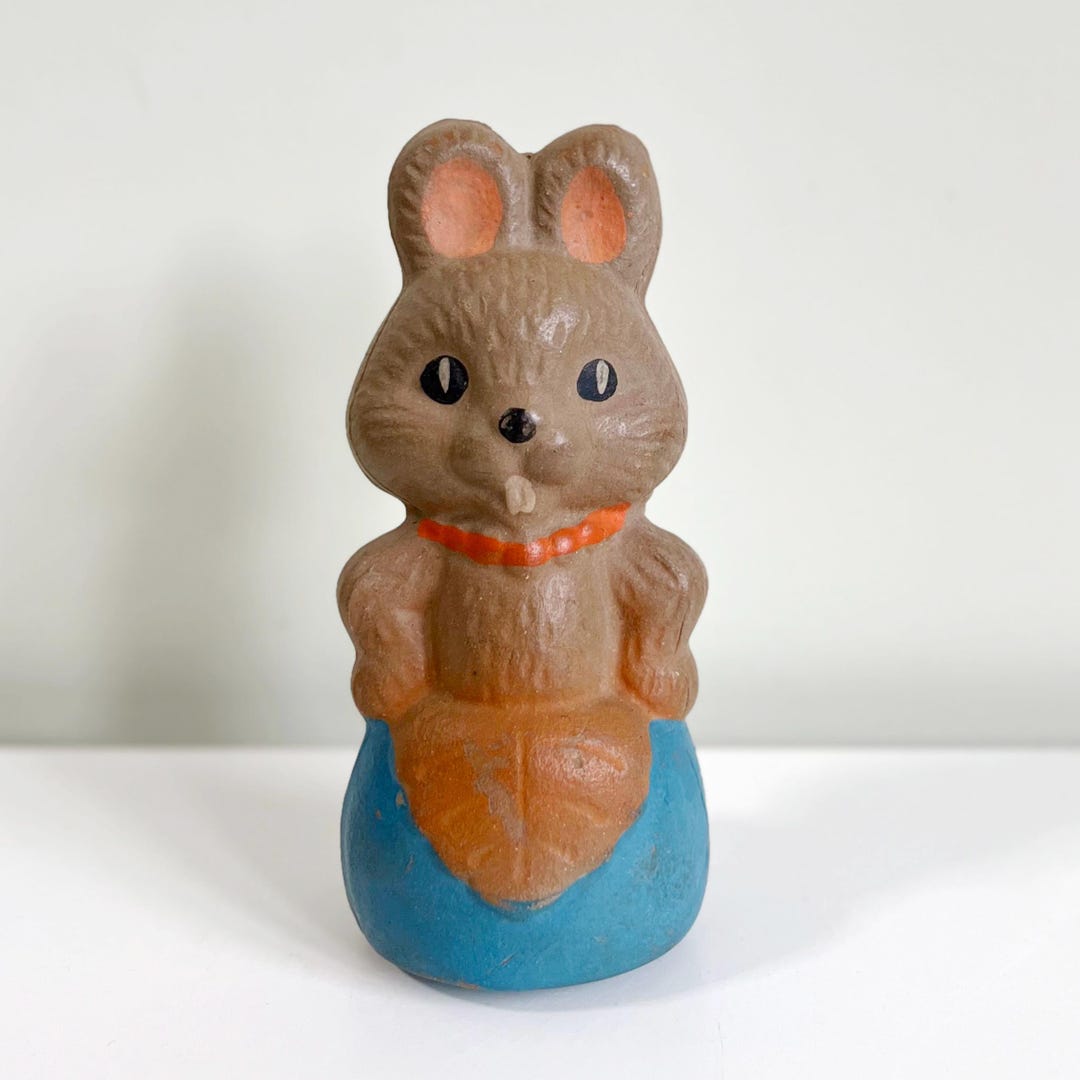 Rubber Rabit Vintage Rubber Rabbit Toy: USSR 1970s Nursery Decor - Etsy