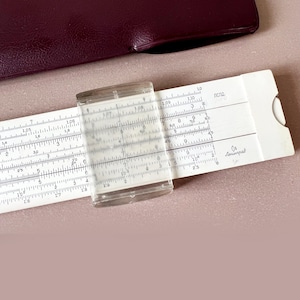 Regla de cálculo soviética 1973 Leningrado 5161-72 Calculadora matemática URSS Herramienta de ingeniería tecnológica vintage