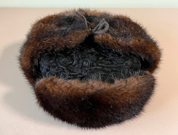 ヴィンテージ ミンク & カラクール ファー ロシアンカ トラッパー