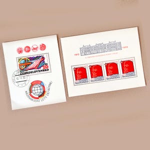 Mezinárodní Lety Do Kosmu VI Všeruská Konference SDDSR Stamps Mini Sheets MNH Czechoslovakia Space Program 1980-82 Philately Collector Gift