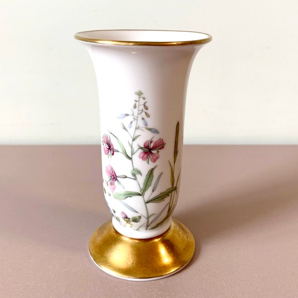 Small Flower Vase - K&A Krautheim Selb Bavaria Germany Bud Vase, Floral Art, Gold Gilding, Home Decor 1940s