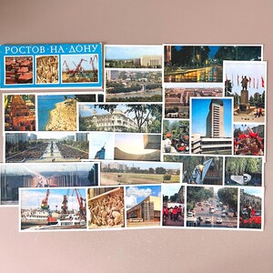 Monumenti architettonici di Rostov sul Don Set di cartoline sovietiche 18 Ростов-на-Дону 1974 URSS Viaggio panoramico Foto a colori Souvenir di vacanza
