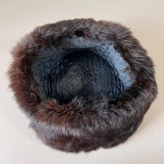 vintage rabbit fur (real) ushanka hat Russian Soviet Classy Style Rabbit Fur Hat Real Fur Hat Warm Winter Hat Unisex Fur Hat  main image 2